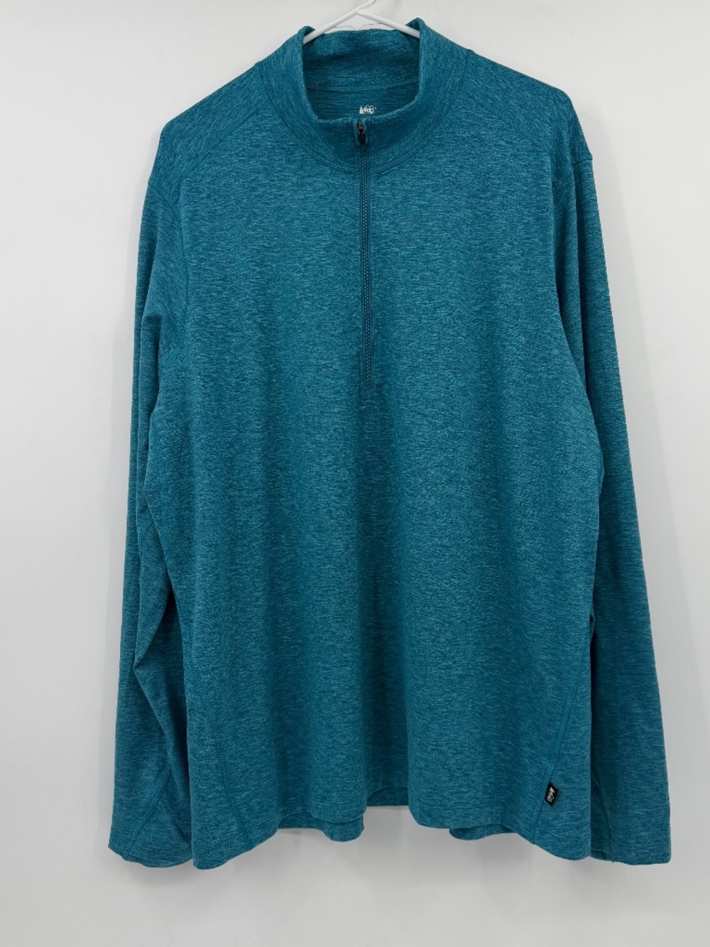 Rei Co-Op 1/4 Zip Pullover Men 3XL Blue Heathered Outdoor Performance Activewear